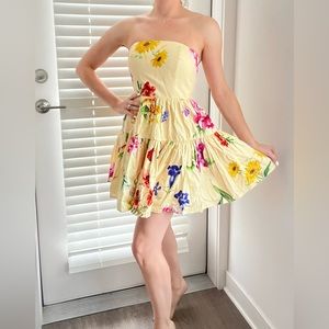 Viral tiktok yellow floral dress